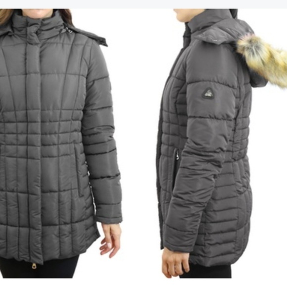 Spire Jackets & Blazers - NWT Spire Women's Puffer Coat XXXL Gray Faux Fur